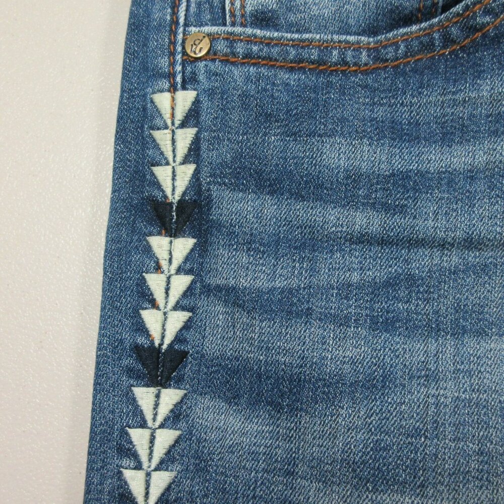 driftWood womens medium Marilyn stretch skinny embroidered Arrows 26x29 NWOT